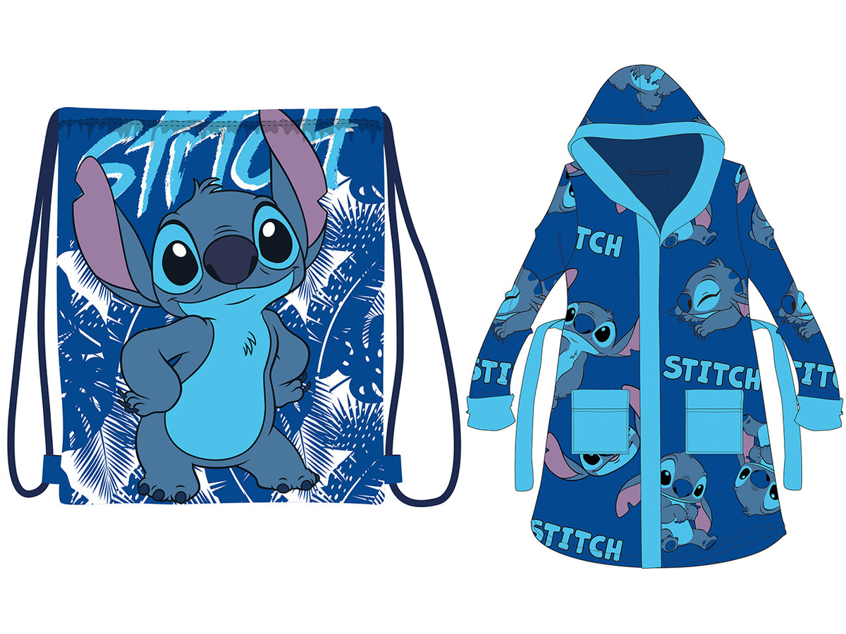 Stitch accappatoio + sacca sport boy