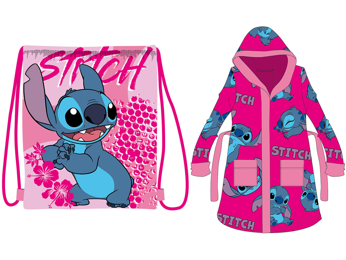 Stitch accappatoio + sacca sport girl