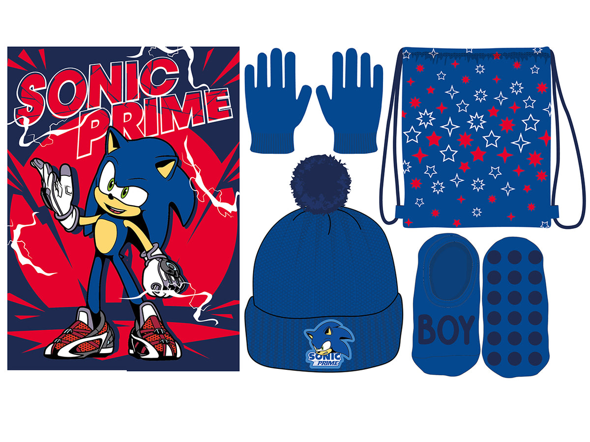 Sonic saccasport+plaid+fantascivolo+ponpon/guanti boy