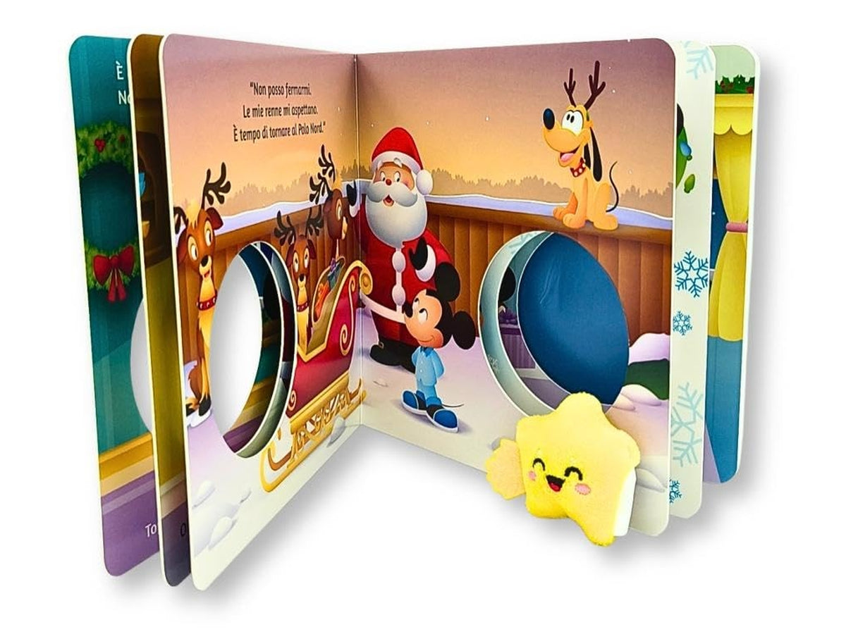 Babbo natale toccalibro sonoro con stellina magnetica
