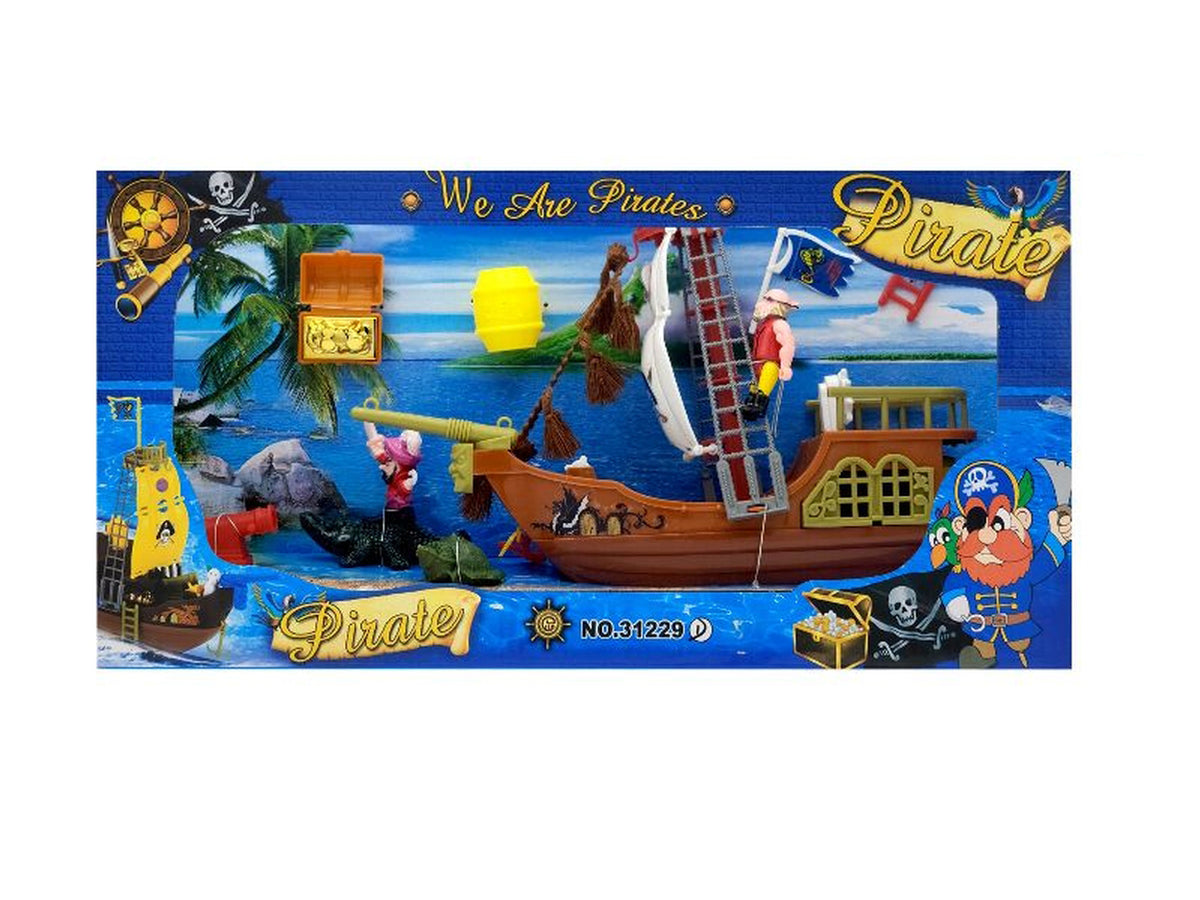 Galeone dei pirati con accessori