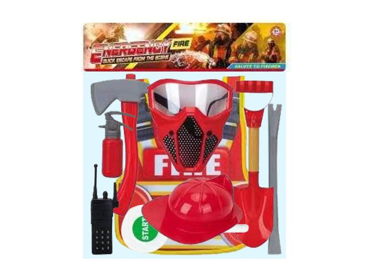 Kit divisa pompiere con 9 accessori