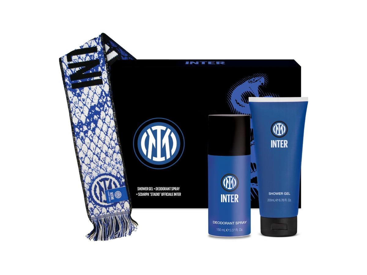Inter gift set deo 150ml + shower gel 200ml + sciarpa