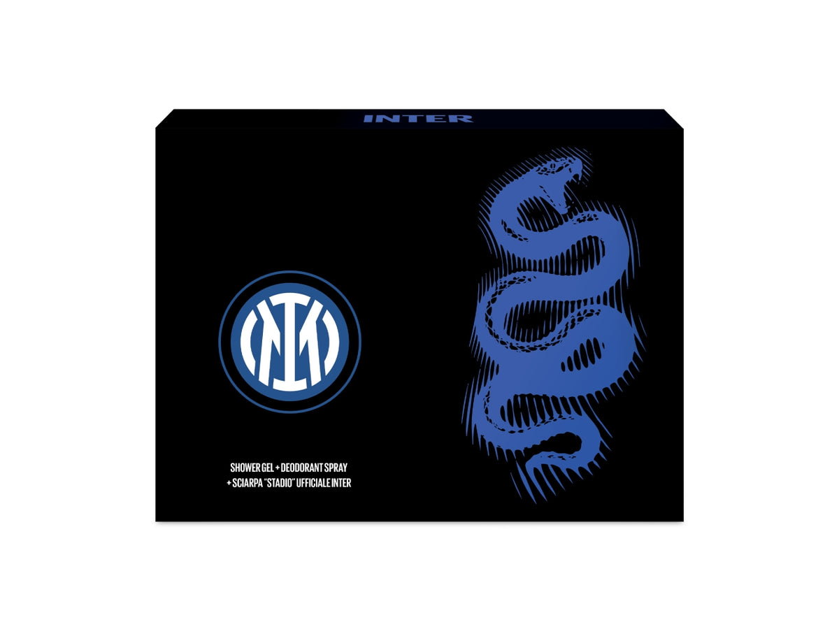 Inter gift set deo 150ml + shower gel 200ml + sciarpa