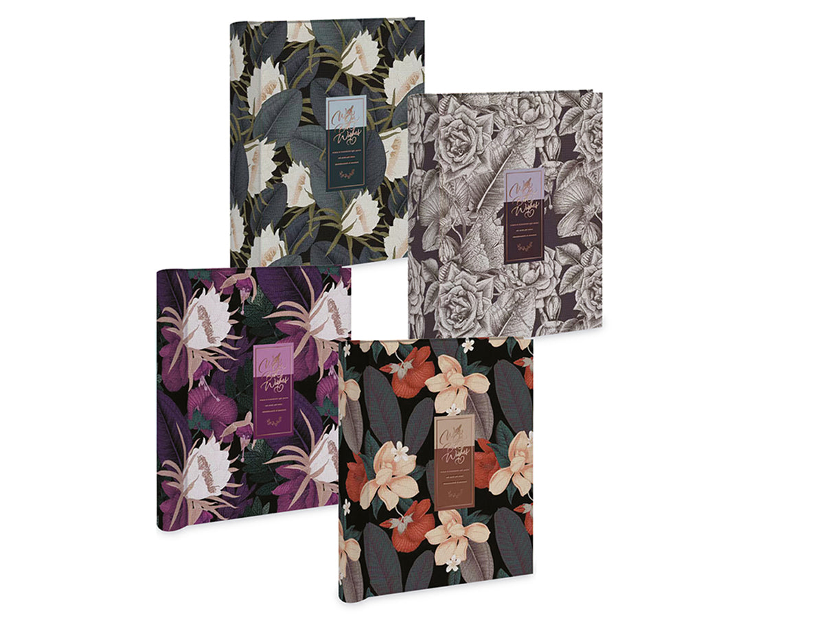 Album portafoto Flover 14,5x18,5cm, 30facciate adesive in 4 fantasie assortite