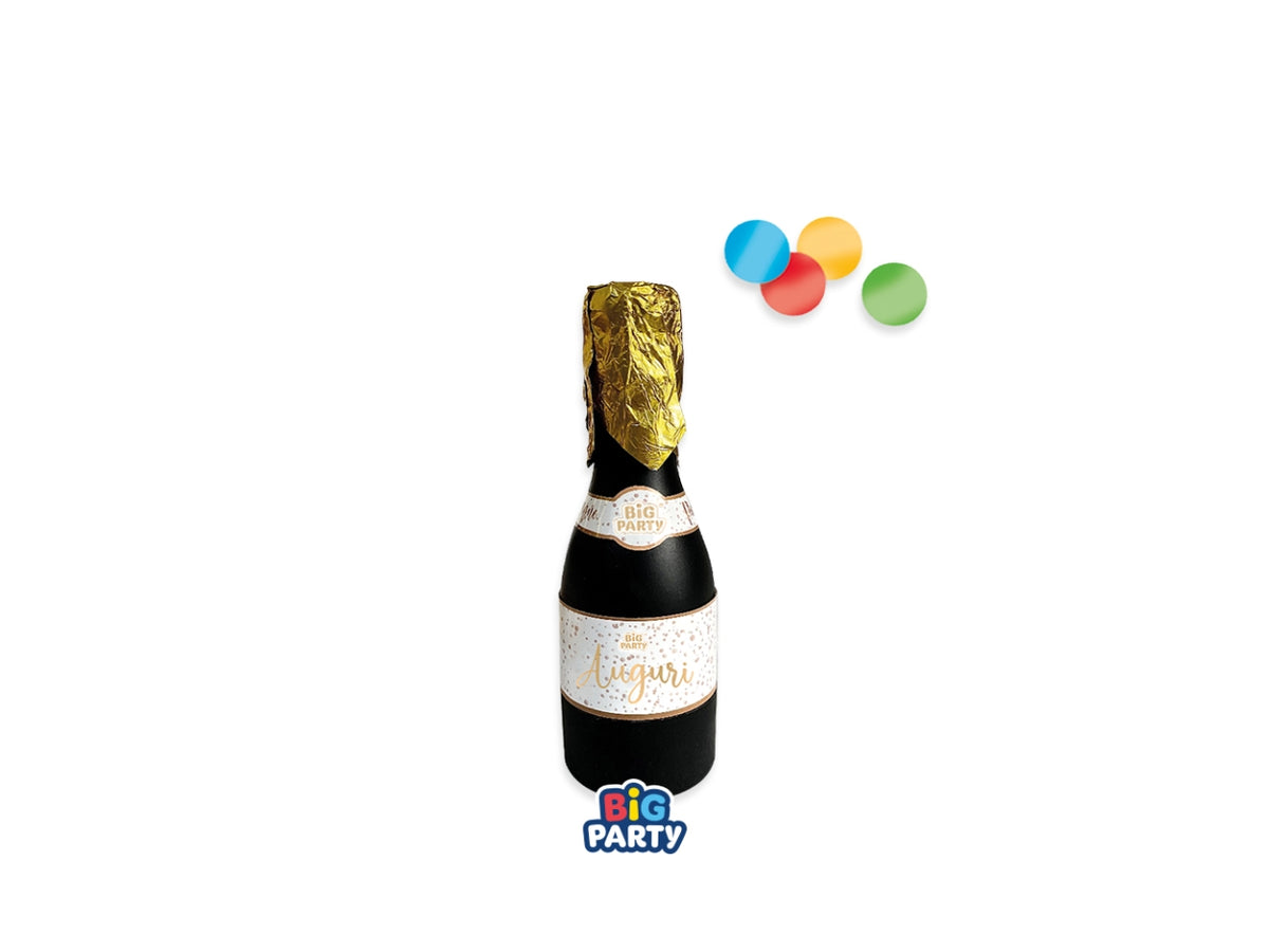 Bottiglia auguri sparacoriandoli Champagne 20cm