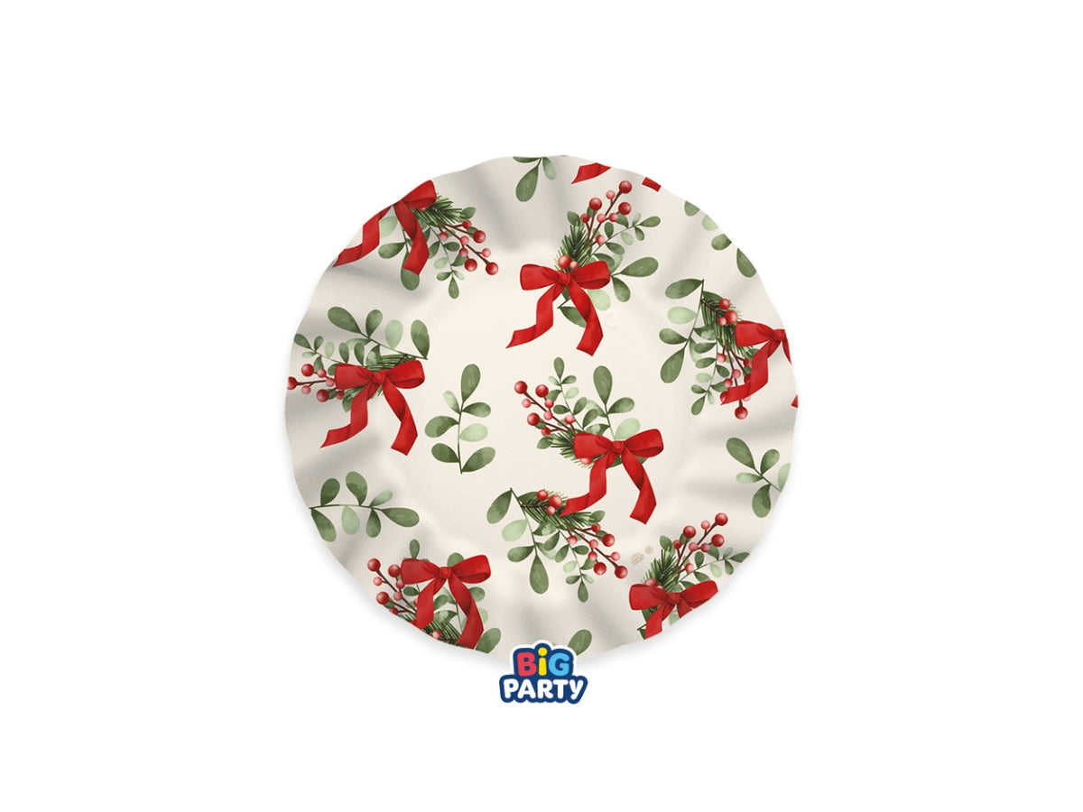Piatti in carta 20cm Christmas Holiday in confezione da 6 pezzi