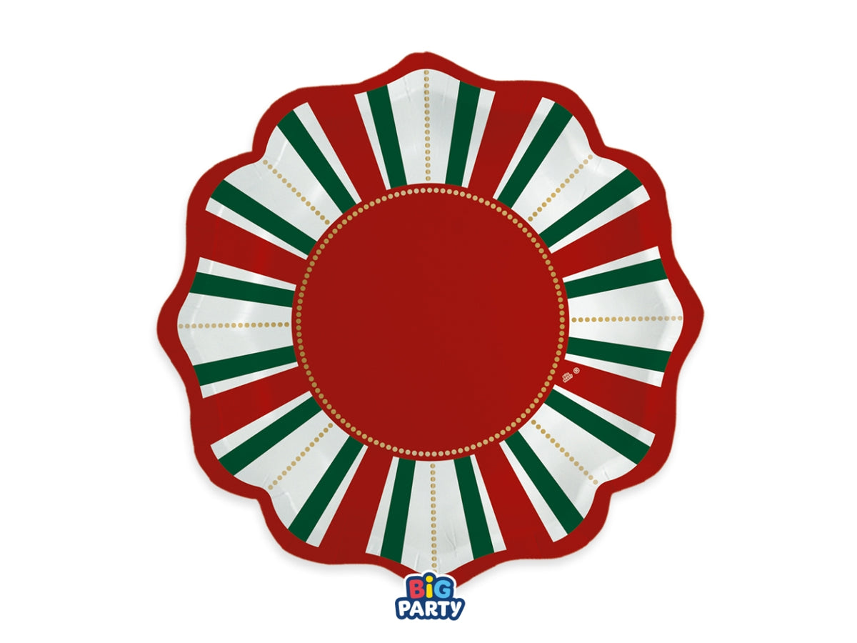 Piatti in carta 25cm Pretty Christmas in confezione da 6 pezzi