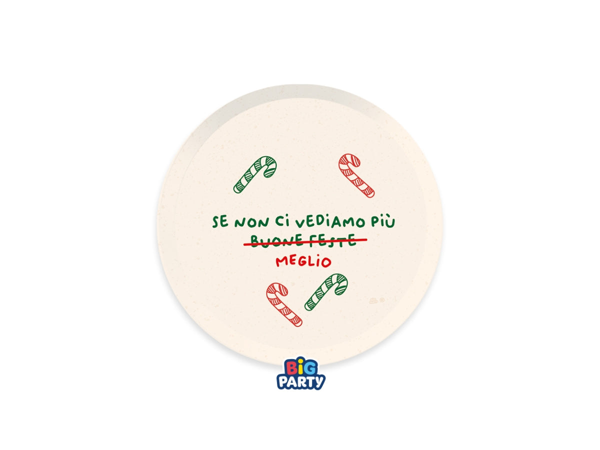 Piatti mix in carta 18cm Spirito del Natale in confezione da 6 pezzi