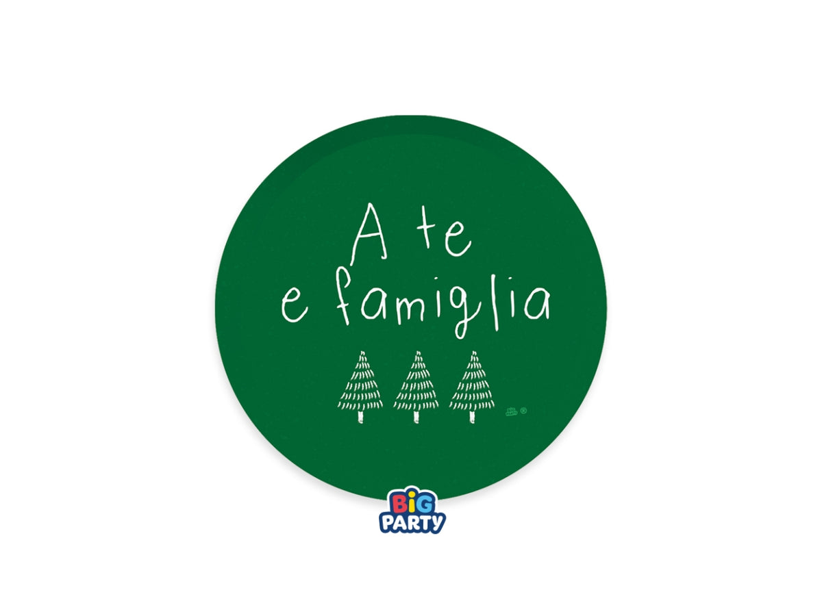 Piatti mix in carta 18cm Spirito del Natale in confezione da 6 pezzi