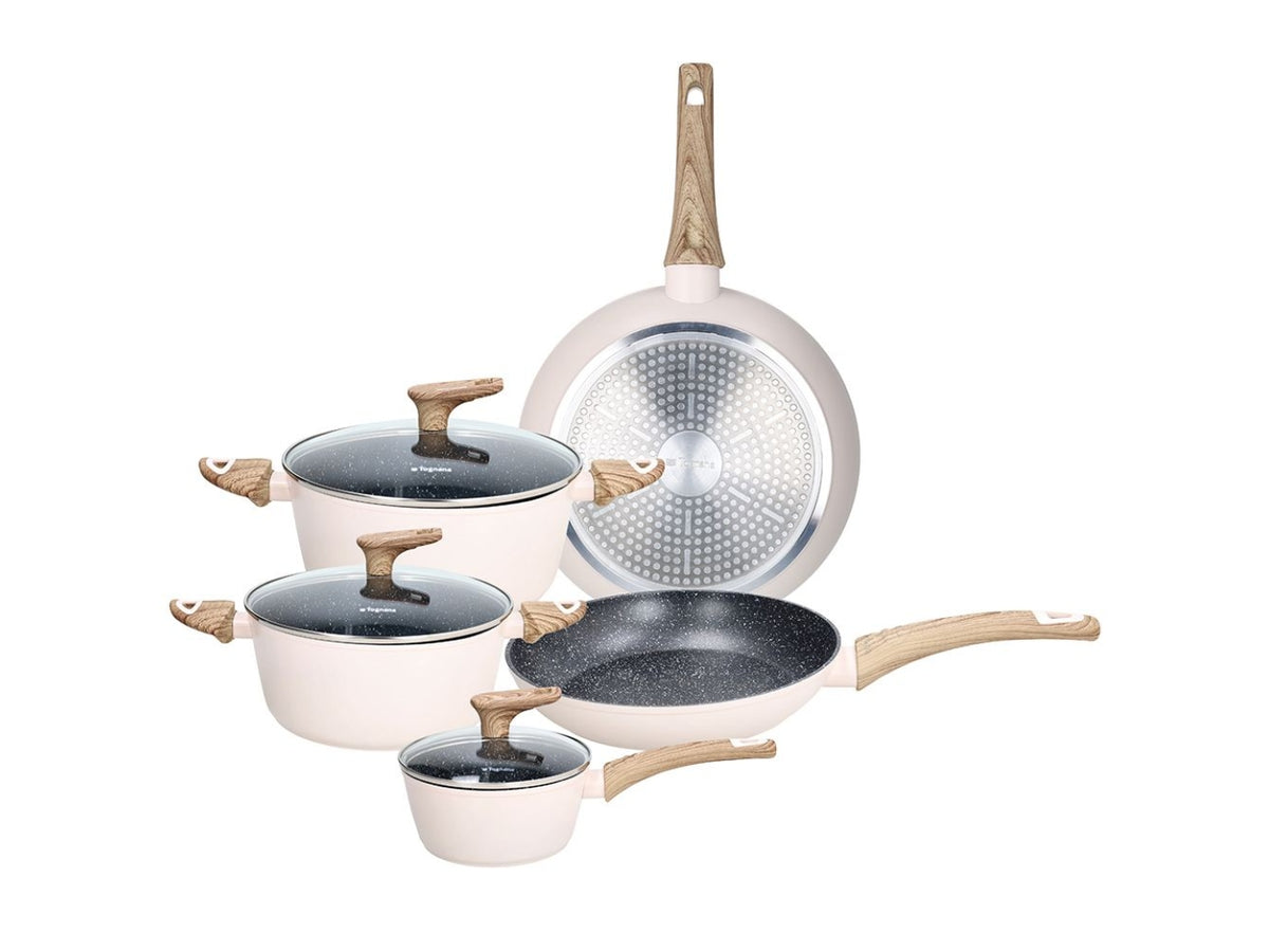 Batteria di pentole Forged new vanilla open da 8 pezzi