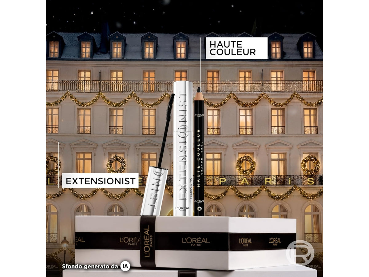 L'oreal pochette nera extensionist + matita e mascara