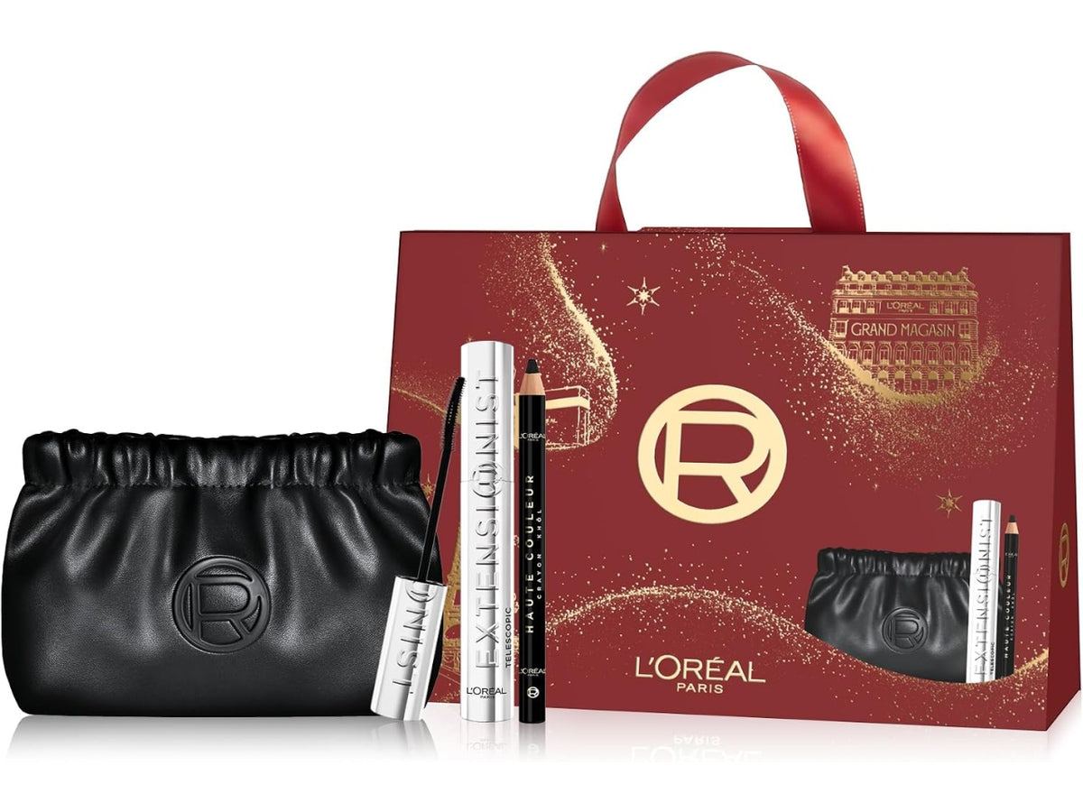 L'oreal pochette nera extensionist + matita e mascara