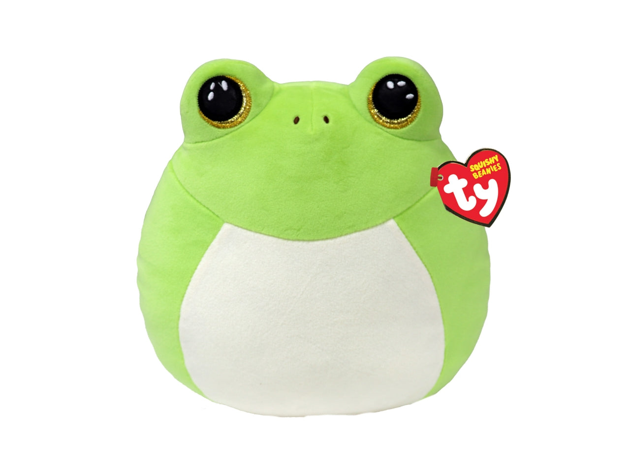 Peluche Ty Squishy Beanies Snapper Rana morbida con occhioni oro glitterati verde 22 cm