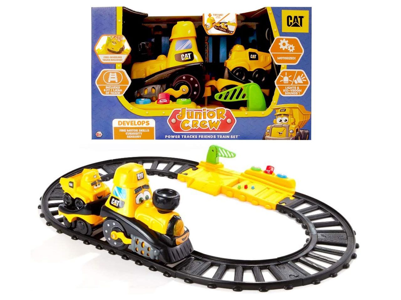 Cat junior crew costruction power tracks friends
