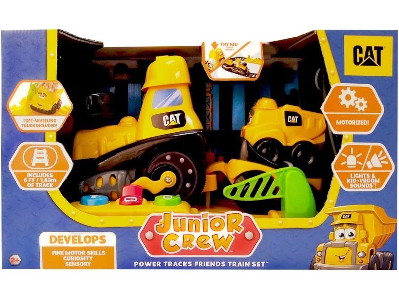 Cat junior crew costruction power tracks friends