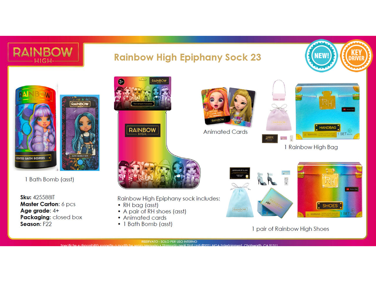 Rainbow high calza della befana $