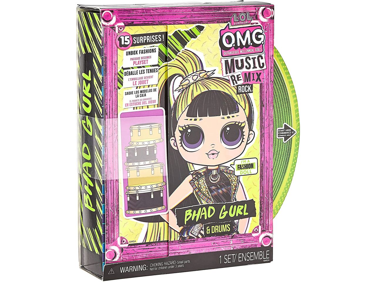 L.o.l. surprise omg remix rock-bgurl drums