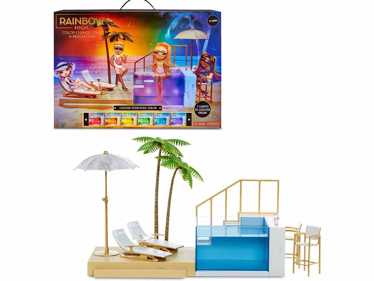 Rainbow high pool&beach club playset 578475