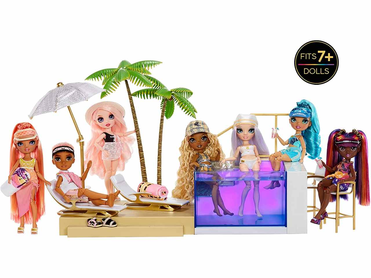 Rainbow high pool&beach club playset 578475