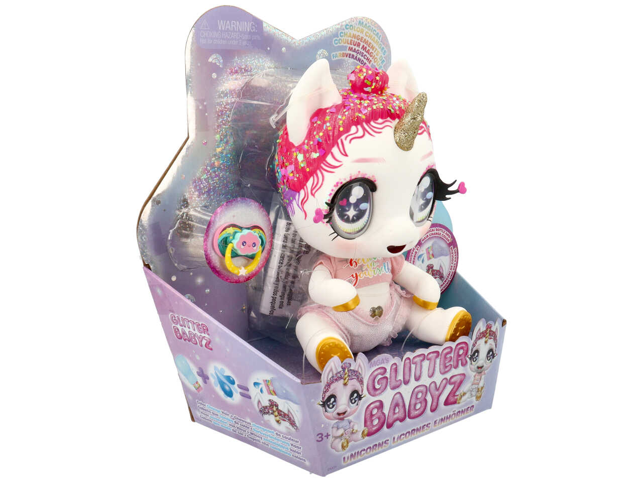 Glitter babyz unicorn white rainbow ( lunita) 580195