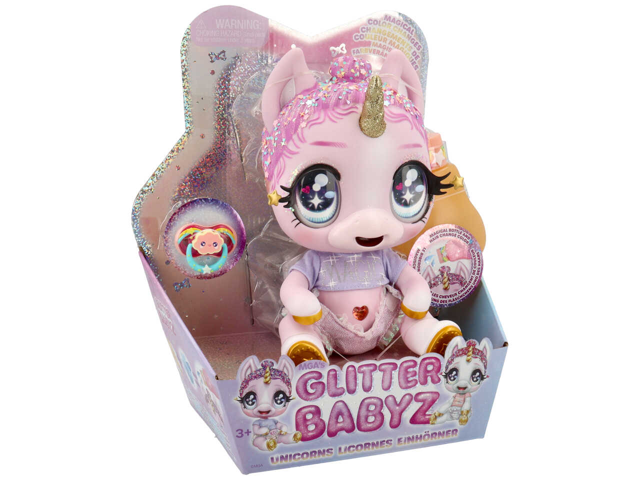 Glitter babyz unicorn pink rainbow 581550