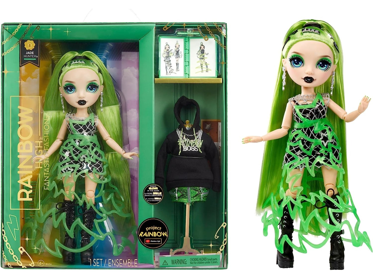 Rainbow high fantastic fashion  doll - green