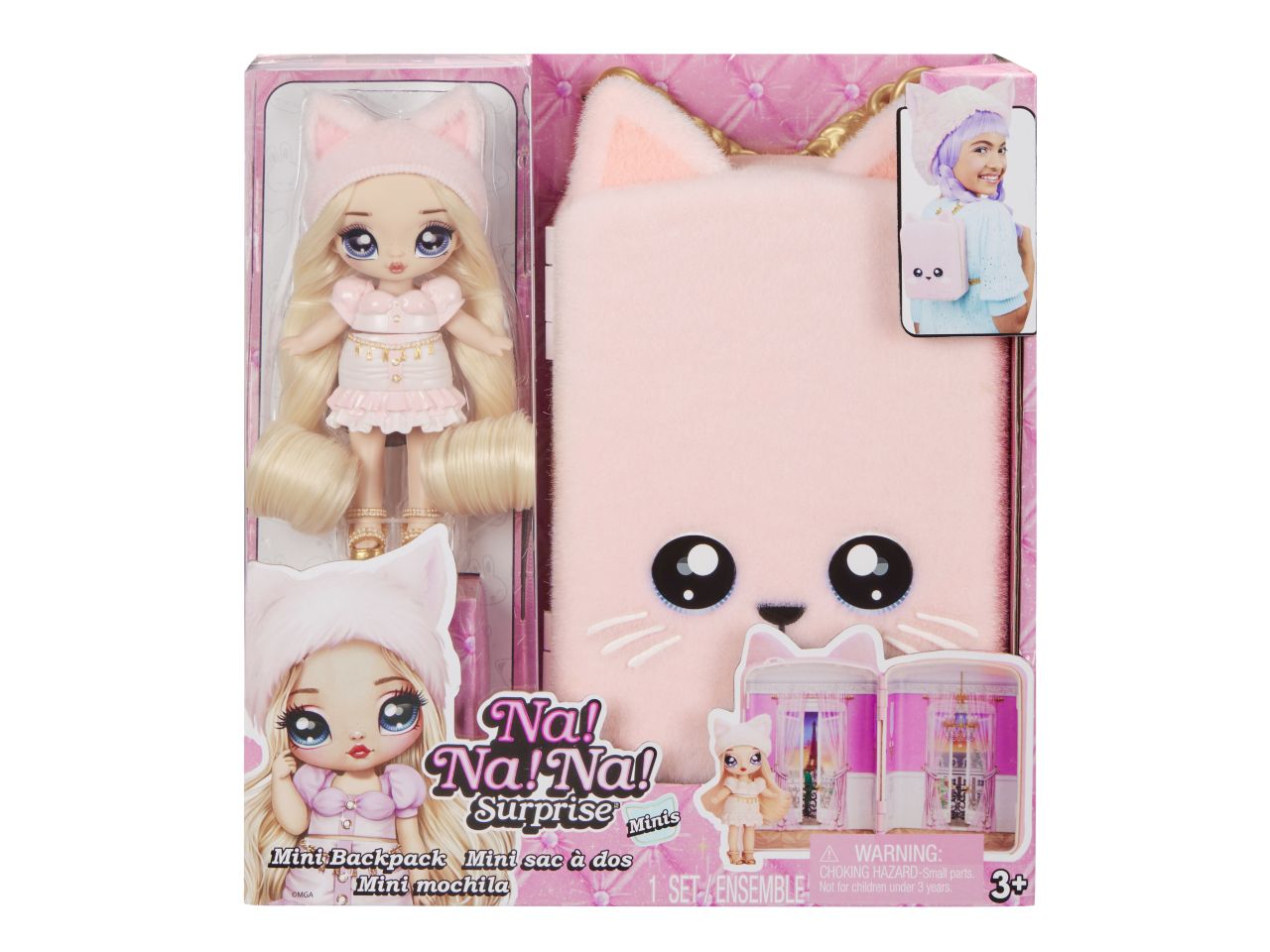 Nanana surprise mini backpack playset parisian kitty