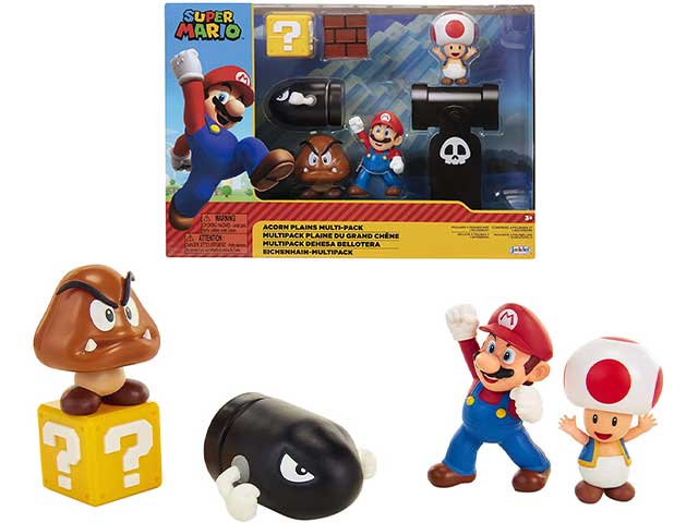 Super mario personaggio 6cm 5 pezzi64510-4l