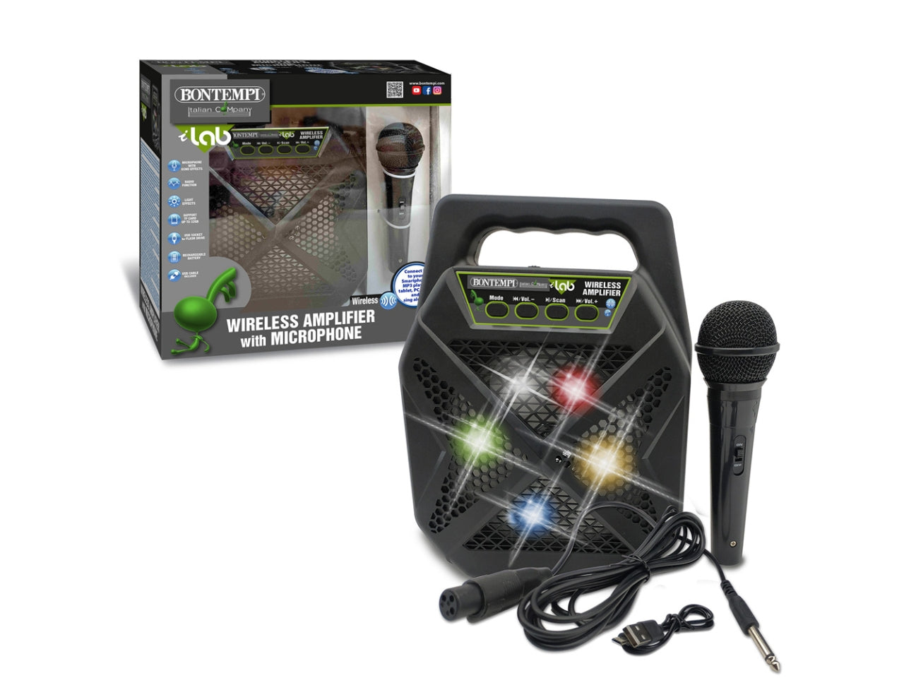 Amplificatore wireless con microfono