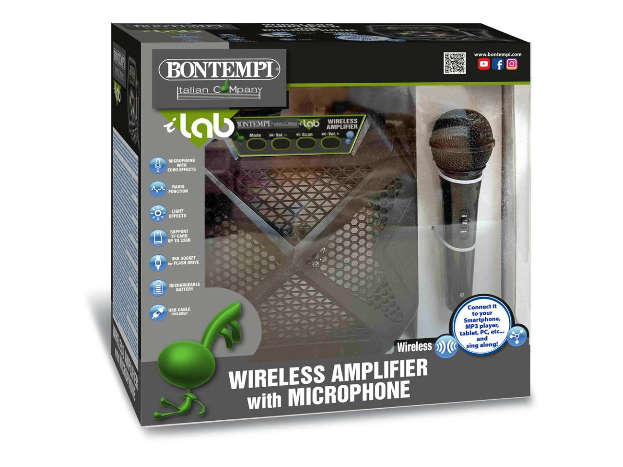 Amplificatore wireless con microfono