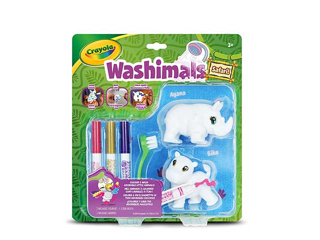 Washimals set safari rhino/hippo 74-7365