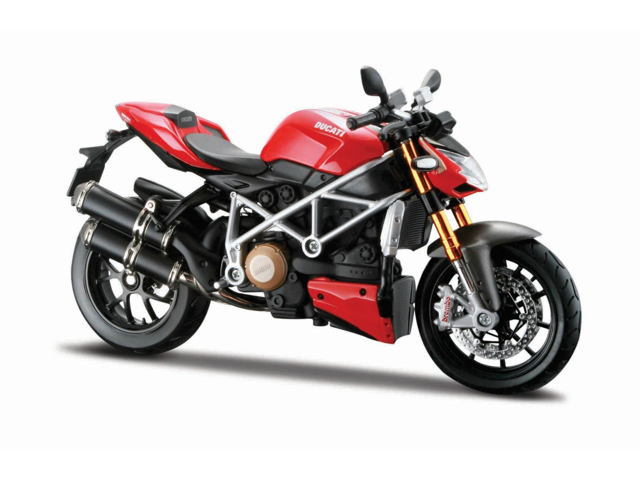 Modellino Moto Ducati - Scala 1:12 Modelli Assortiti: Die-cast, Licenza Ufficiale Ducati, Dettagli Realistici, Dimensioni 21,4x12,1x7 cm, Età 3+ | Maisto