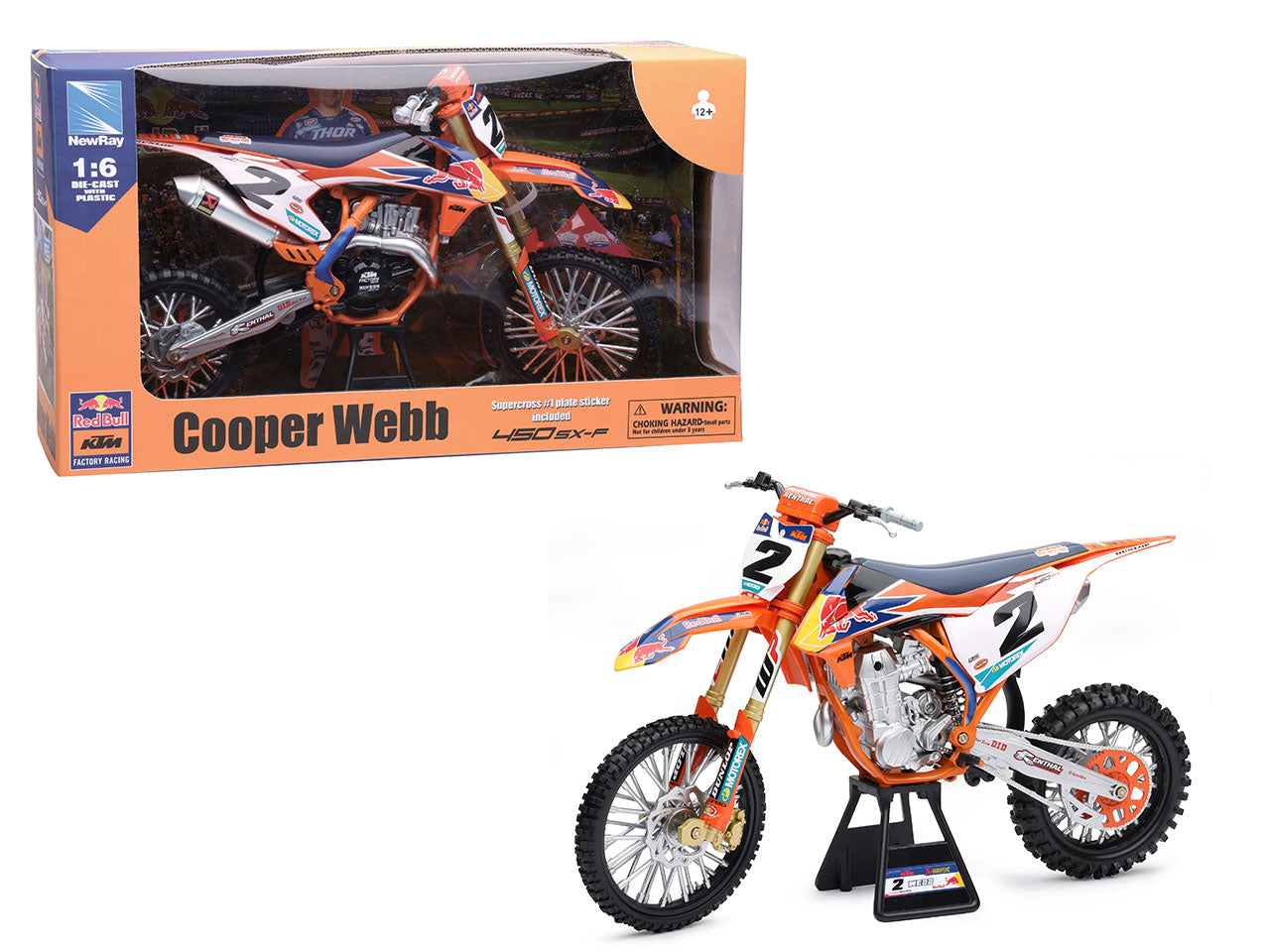 Red bull ktm 450 sx-f racing team cooper webb scala 1:6