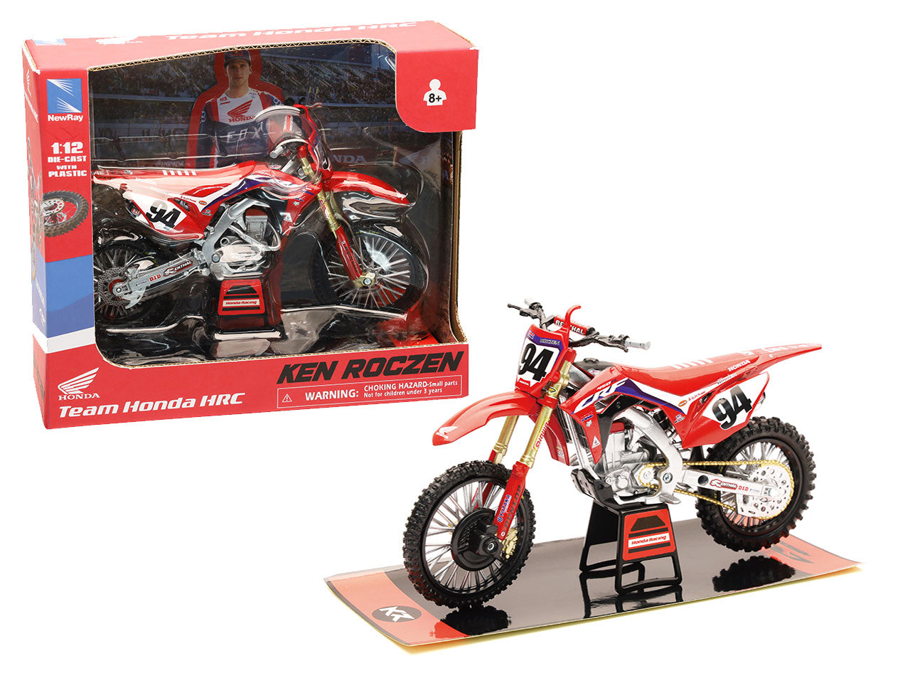 Moto honda crf450r hrc team ken roczen n.94 in scala 1:12