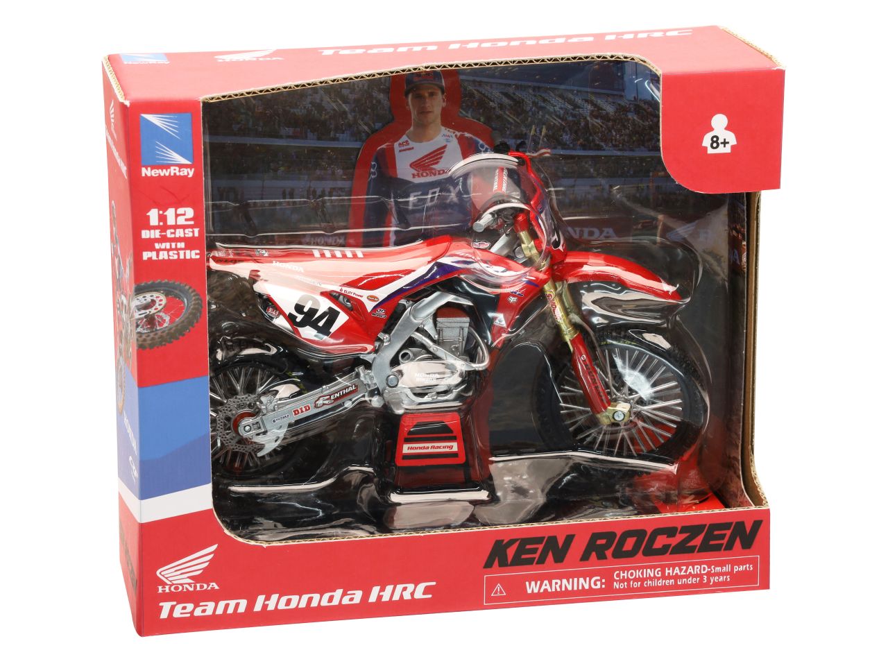 Moto honda crf450r hrc team ken roczen n.94 in scala 1:12