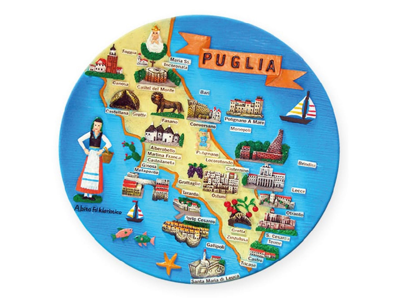 Magnete piatto puglia