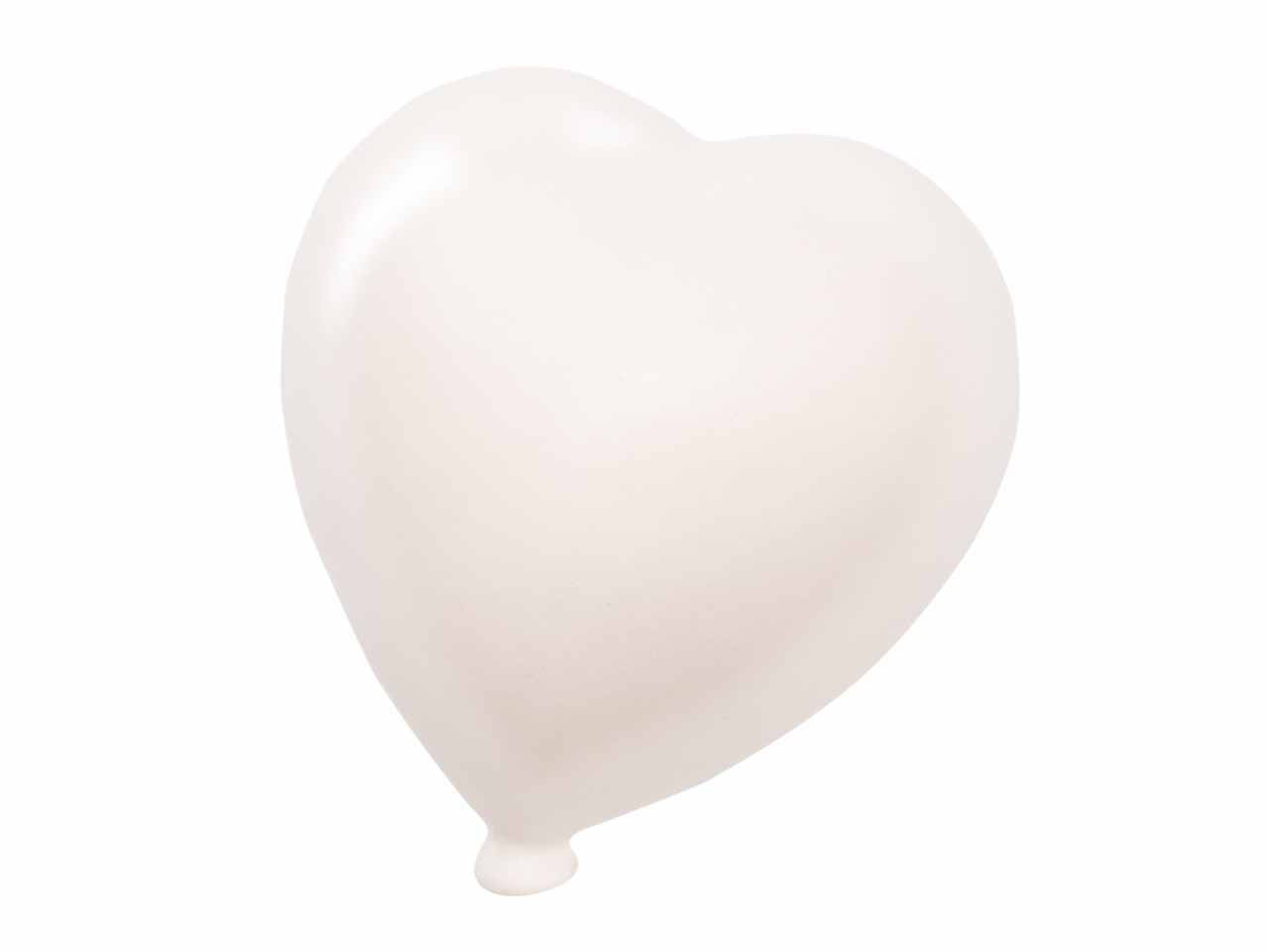 Cuore matte bianco 12cm