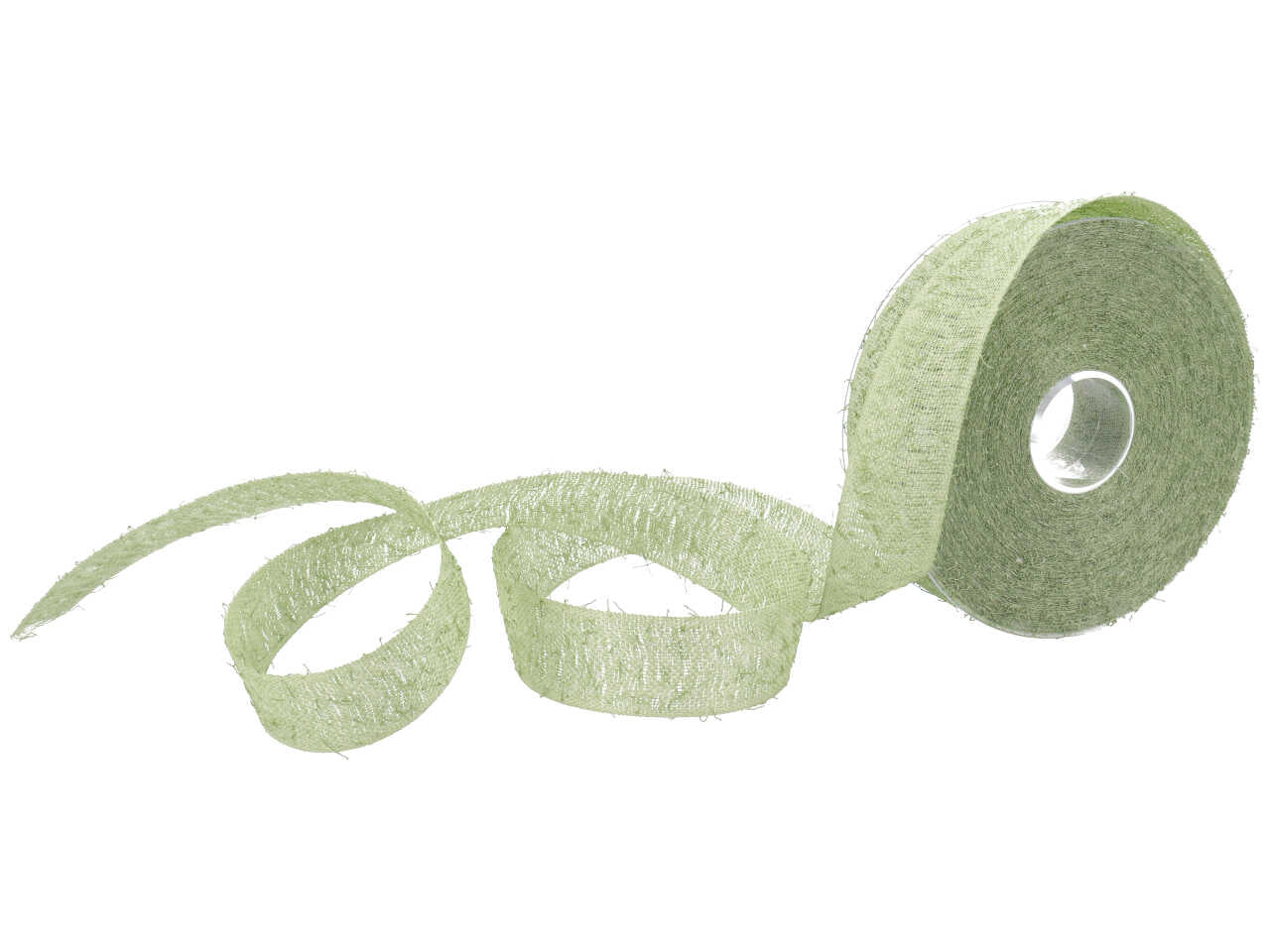 Nastro regalo verde pistacchio con filamenti 2,5 cm x 20 m - Sirene