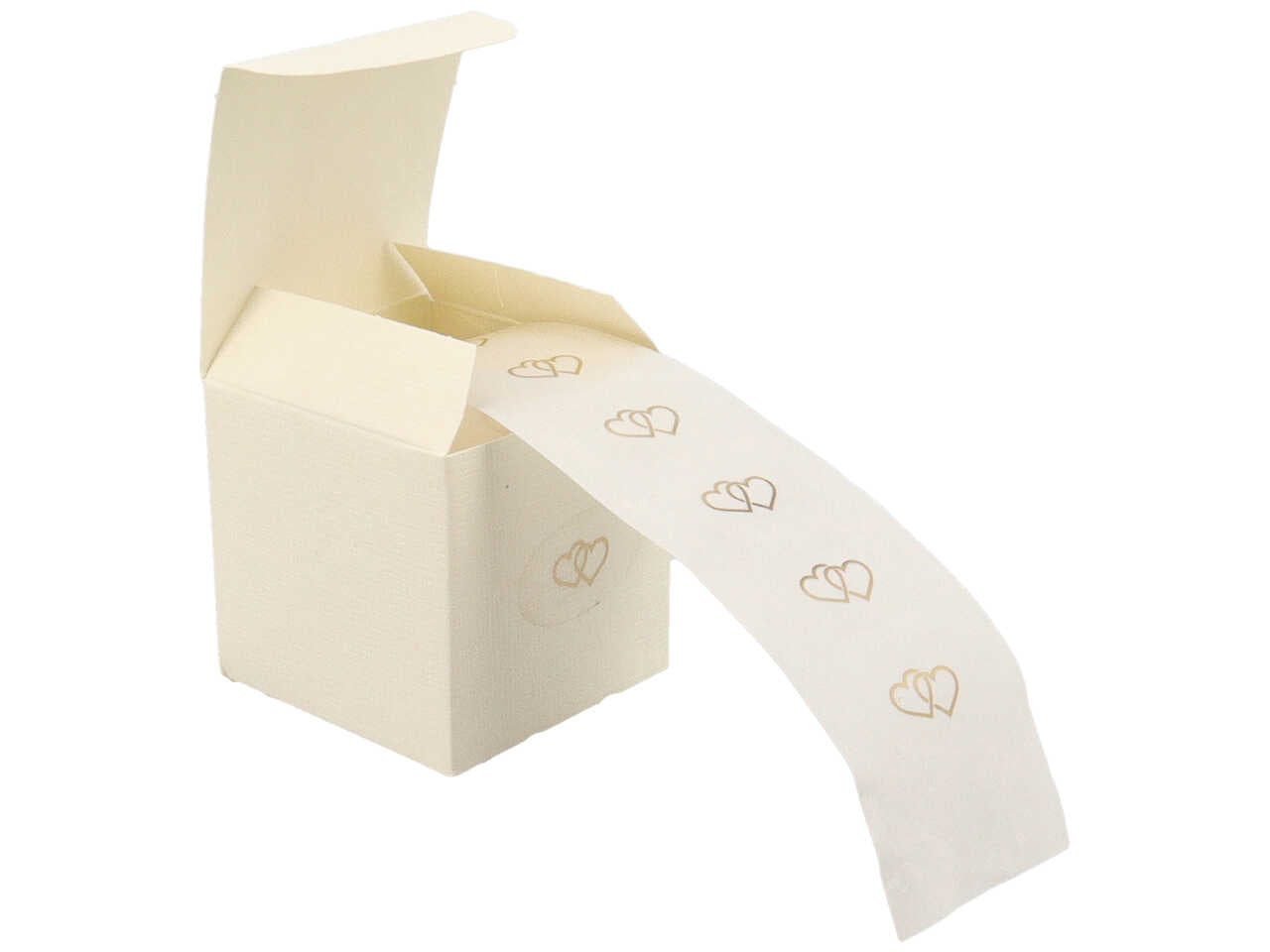 Nastro cuori incr. ov09 mm35x20 trasparente st oro 200 pezzi