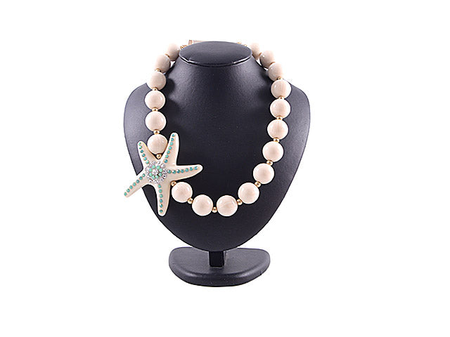 Collana c/stella marina verde colel090-i