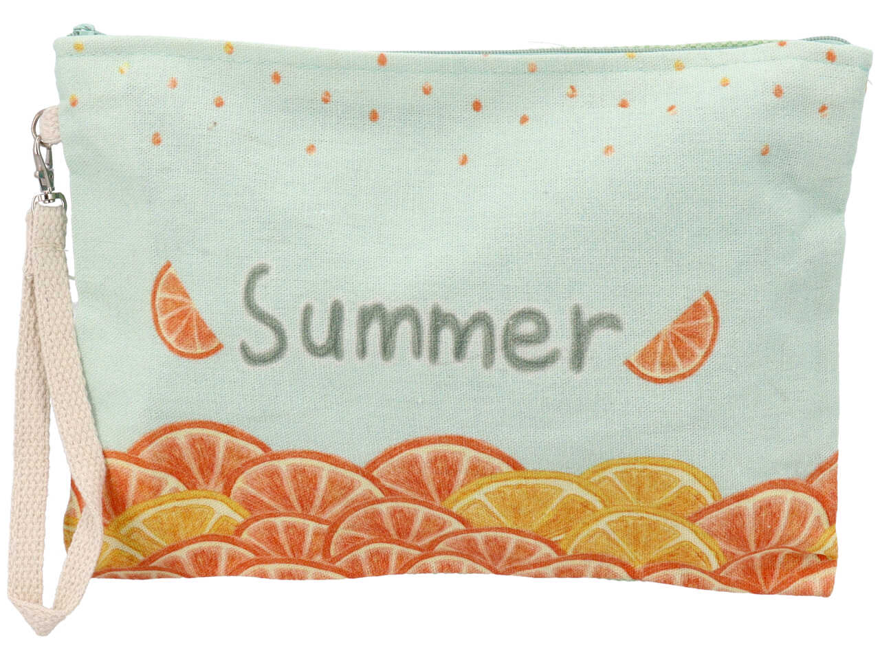 Pochette summer fruits colore acqua