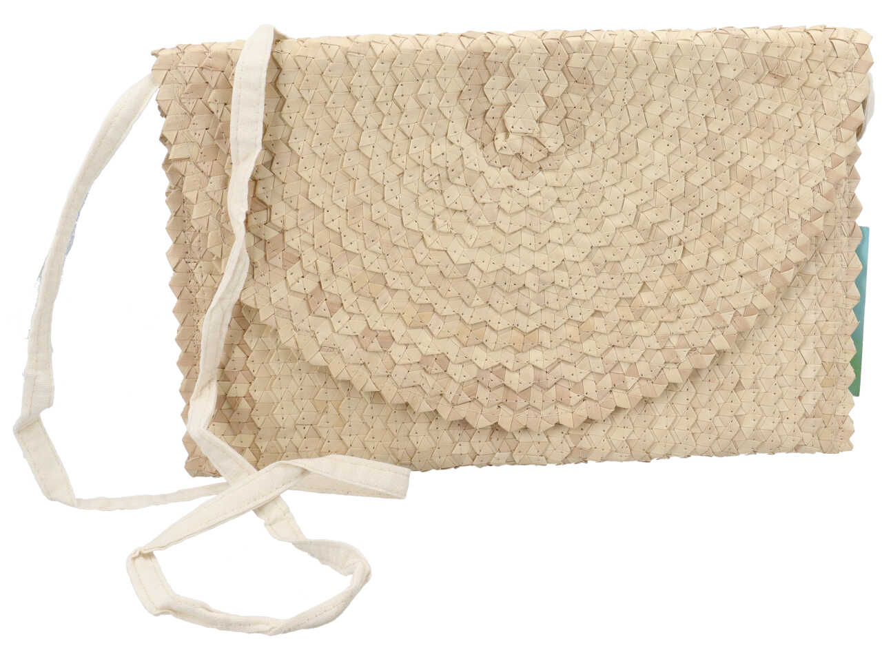 Pochette a mano in rafia forma rettangolare colore naturale