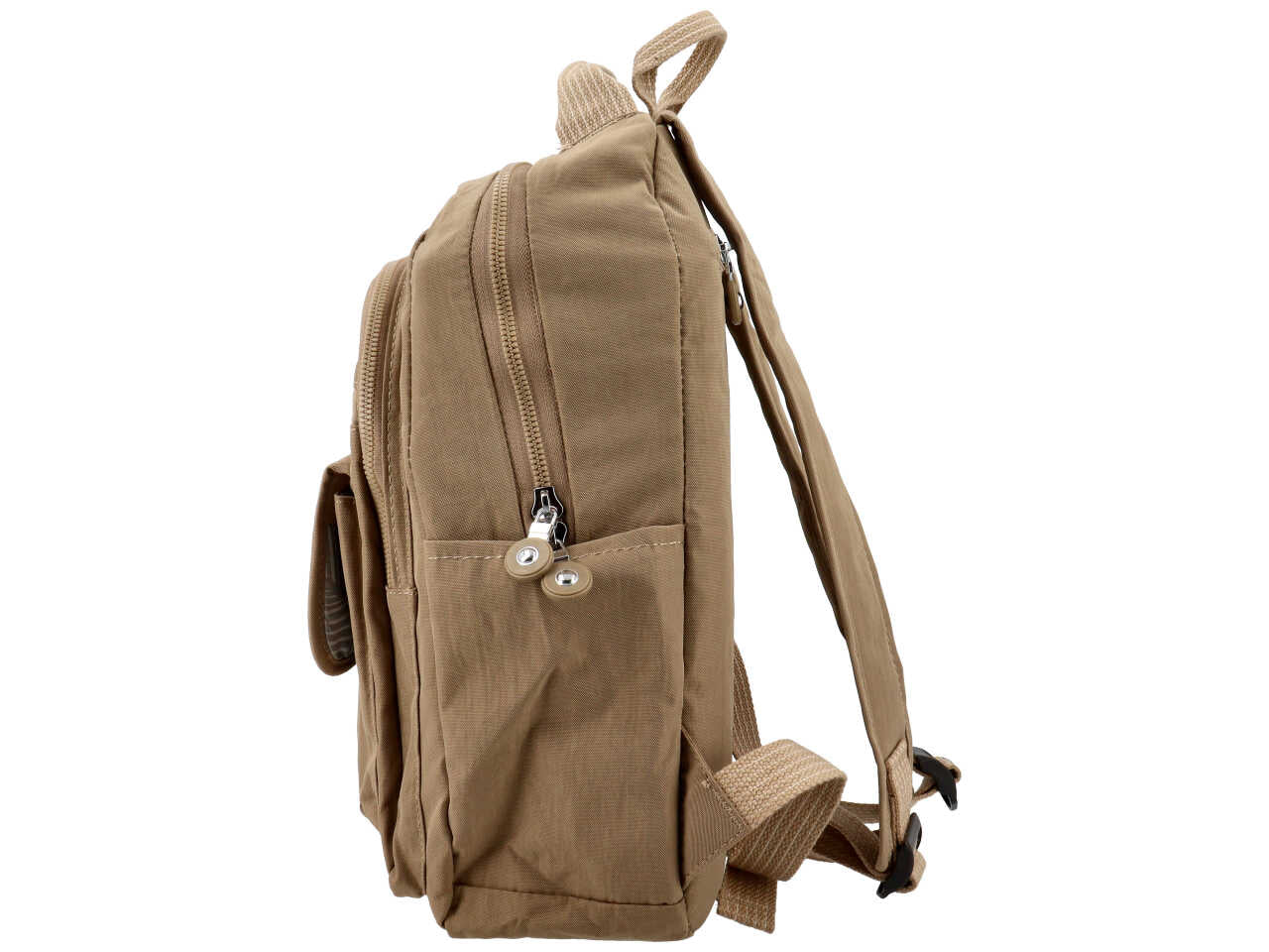 Zaino in nylon misura 28x42x12cm colore taupe