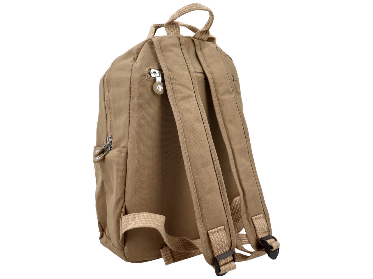 Zaino in nylon misura 28x42x12cm colore taupe