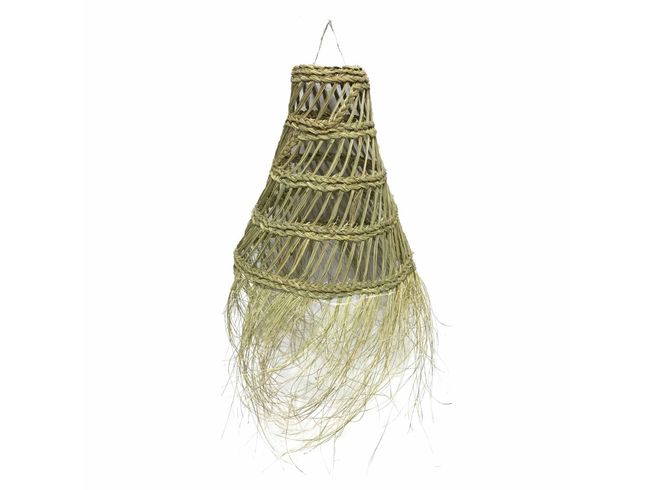 Lampadario  jungle traforato in fibre naturali 55x45 cm - Missander
