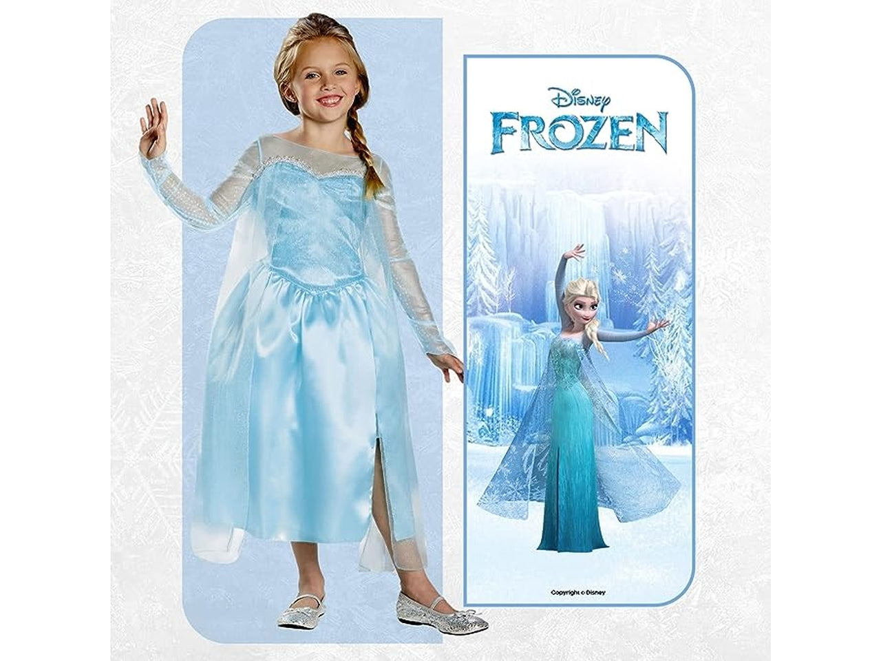 Costume frozen elsa classic taglia xs - 3-4 anni