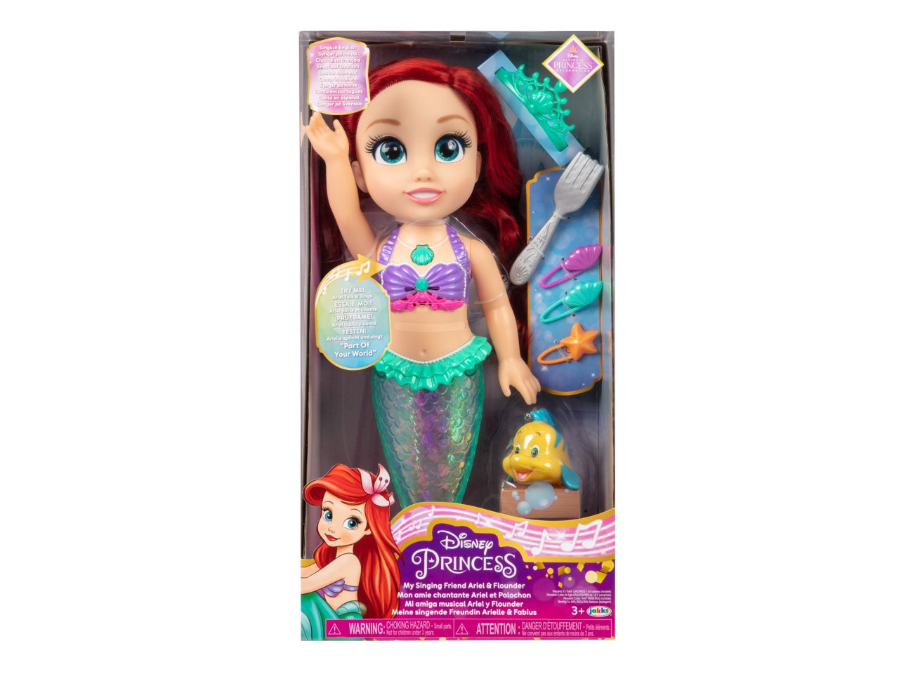 Disney princess bambola 38cm la mia amica ariel cantante