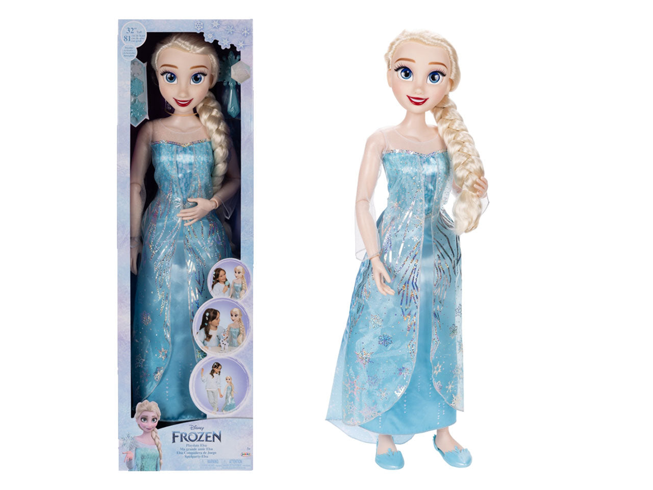 Frozen bambola playdate 80cm elsa articolata con accessori