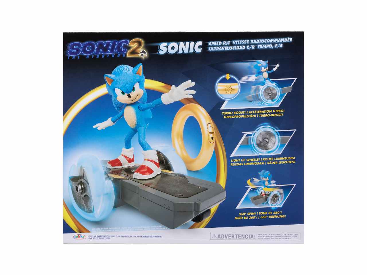 Sonic 2 movie sonic speed r/c 409244 $